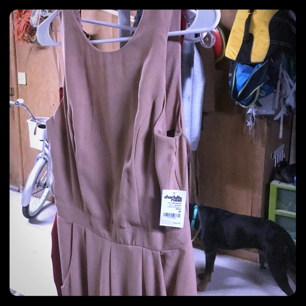 NEVER BEEN WORN, Charlotte Russe, nude jumpsuit.